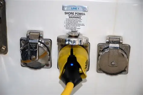 Marinco or compatible NEMA L16-50P twist-lock 50 A plug.